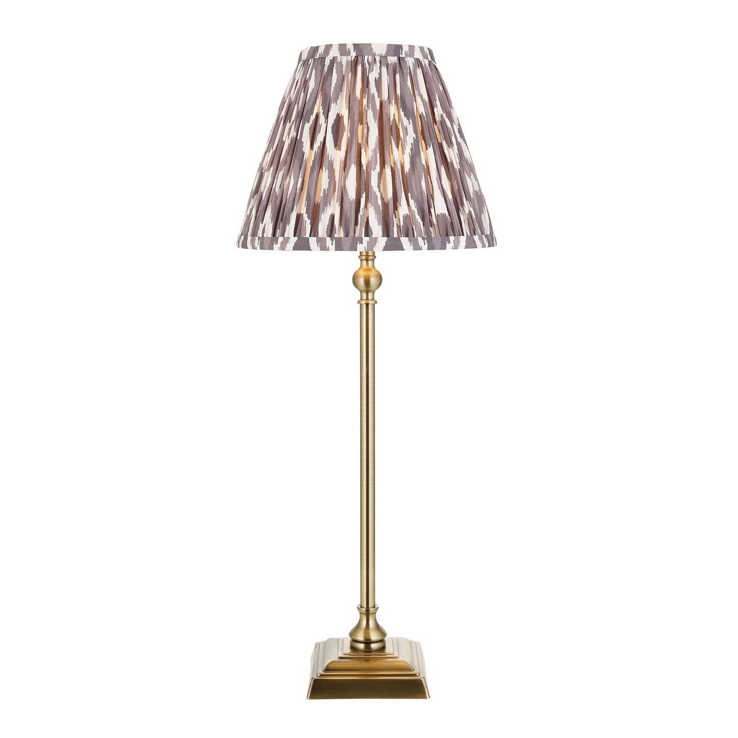 Ikat Table Lamp - Pearl Grey