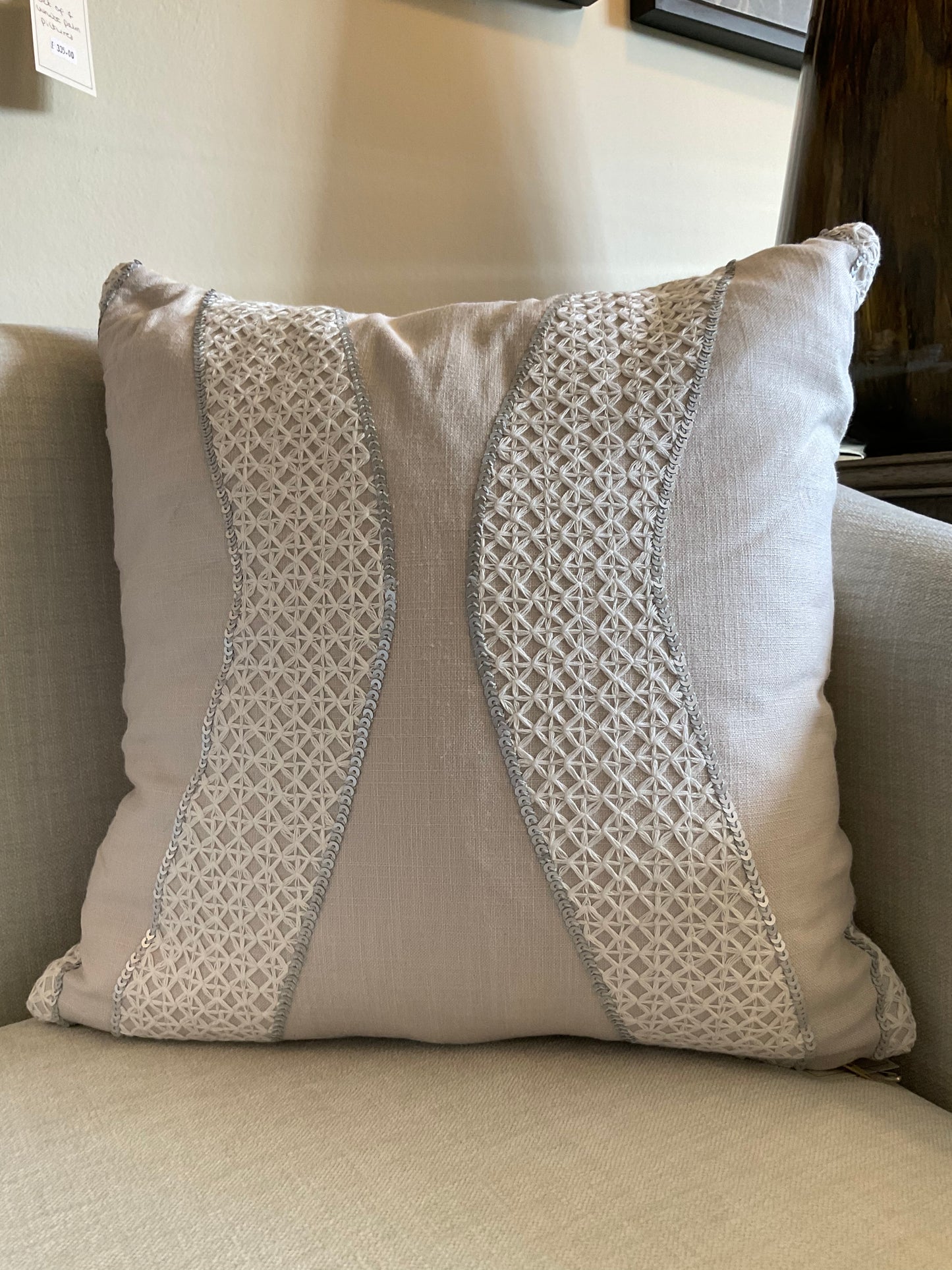 Linen blend cushion