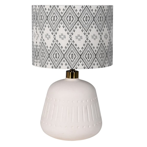 Table Lamp with Hand Woven Linen Shade
