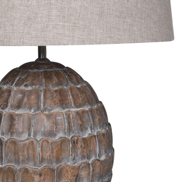 Artichoke Table Lamp with Linen Shade