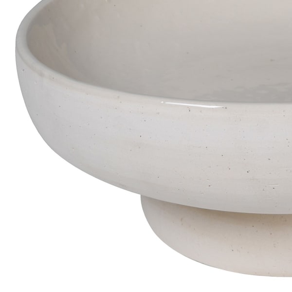 Cream Footed Decorative Bowl