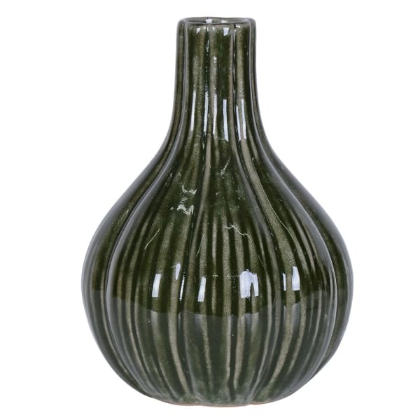 Green Ceramic Bud Vase
