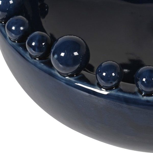 Dark Blue Bobble Edged Bowl