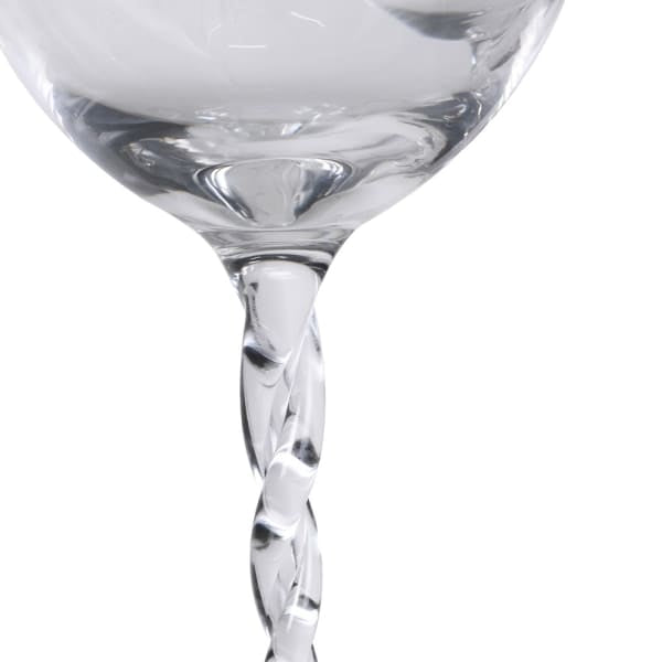 Set of 4 Twisted Stem White Wine Glasses