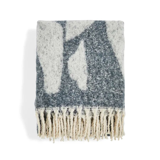 Abstract blue throw