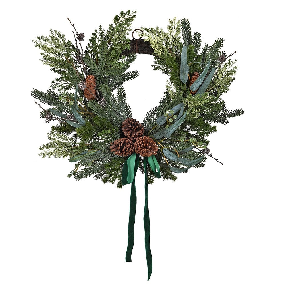Pine Foliage Bow Wreath