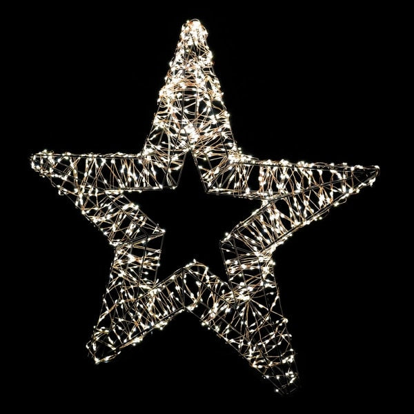 Large Lit Hanging Gold Star