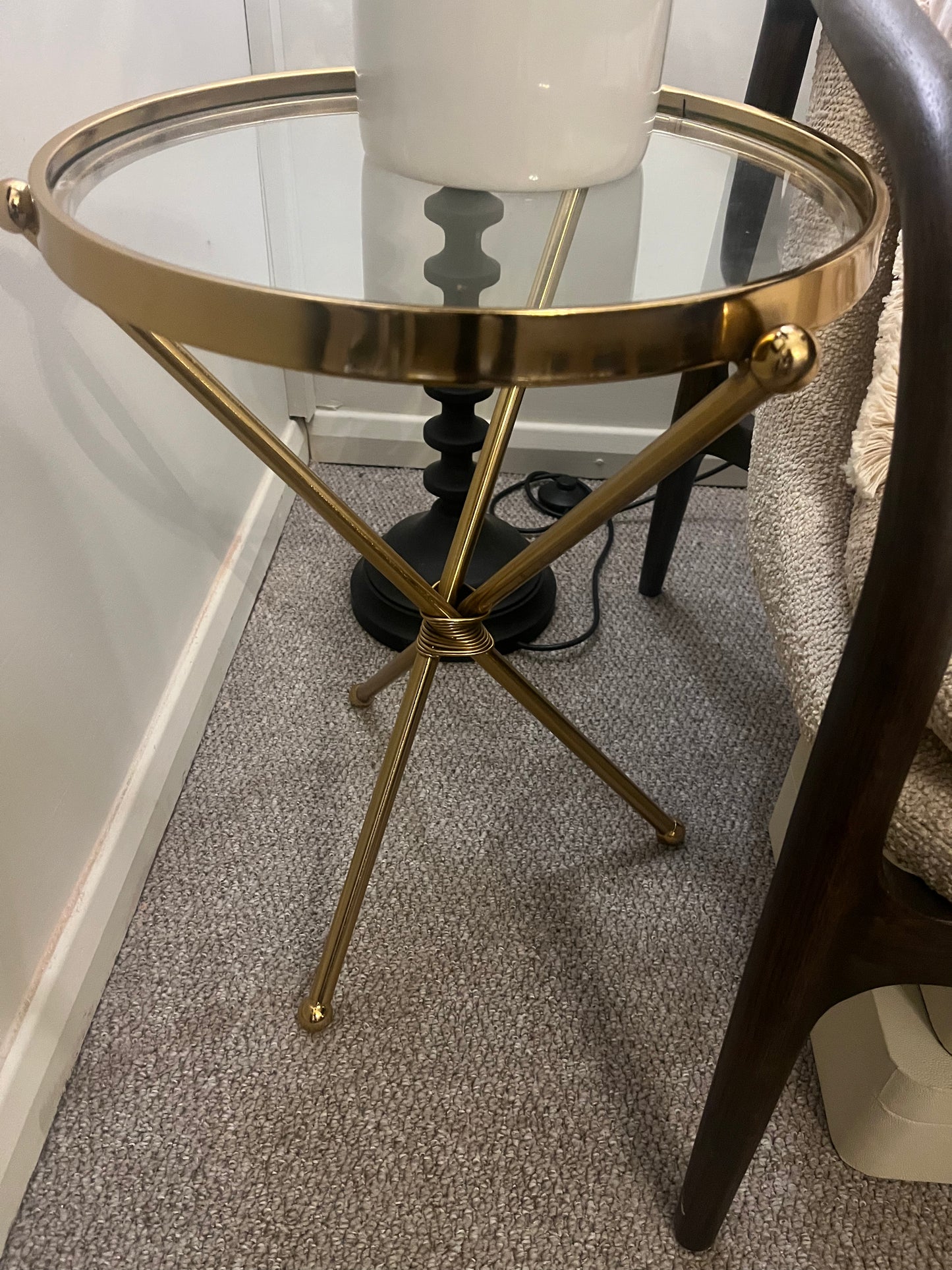Round Glass Side Table