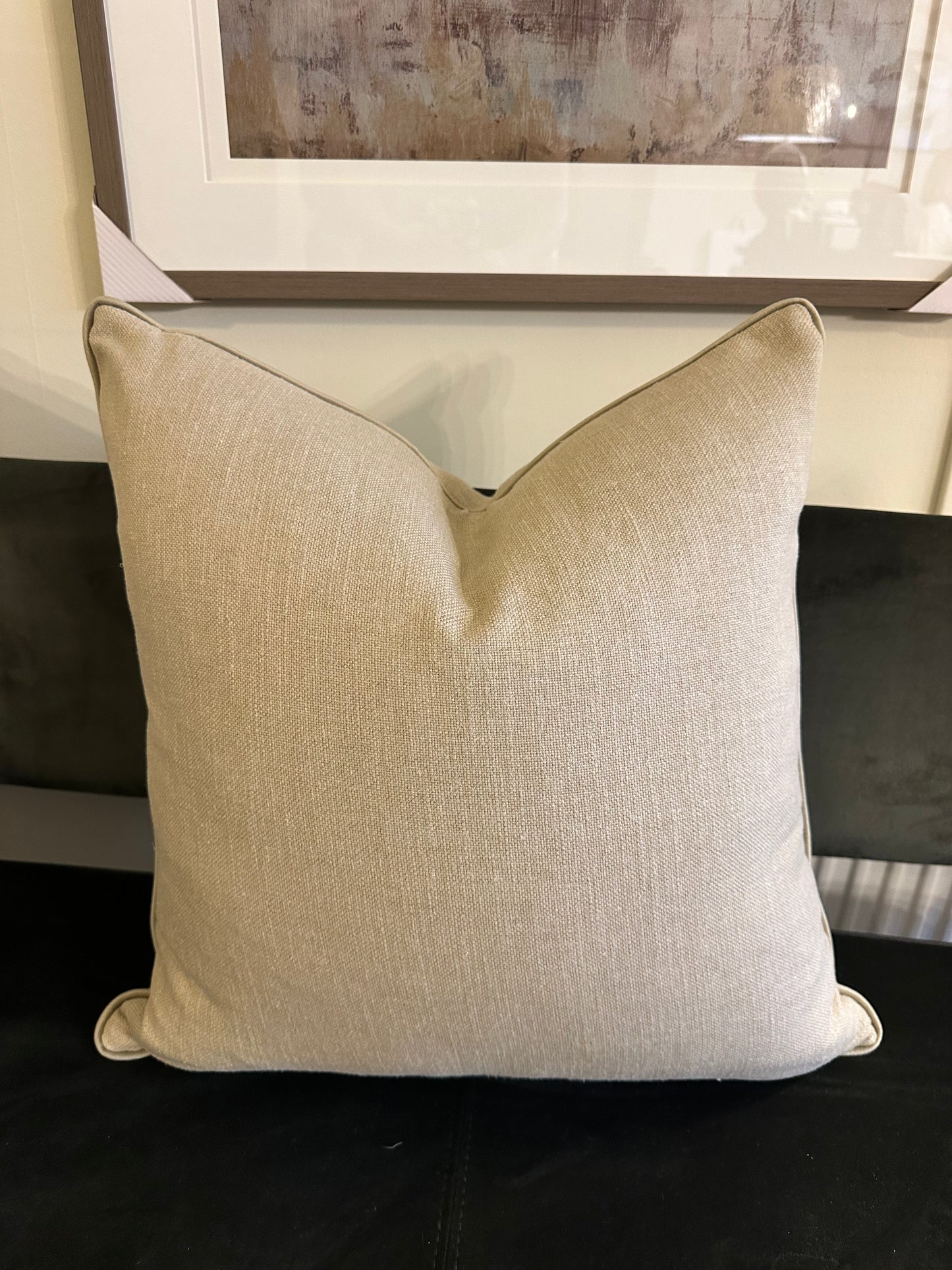 Fawn linen cushion