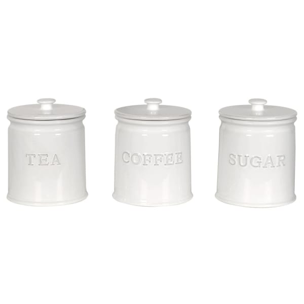 DRAKELOW SHOWHOME SPRUCE TEA, COFFEE & SUGAR JARS