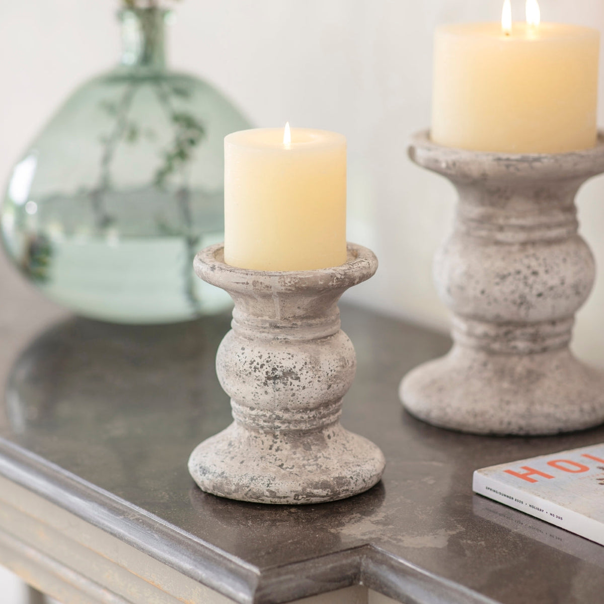Birkdale Stone Candlestick - Small