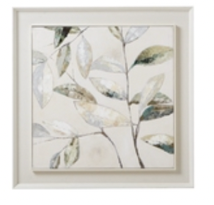 Dolce Dapple Leaf Framed Painting On Canvas