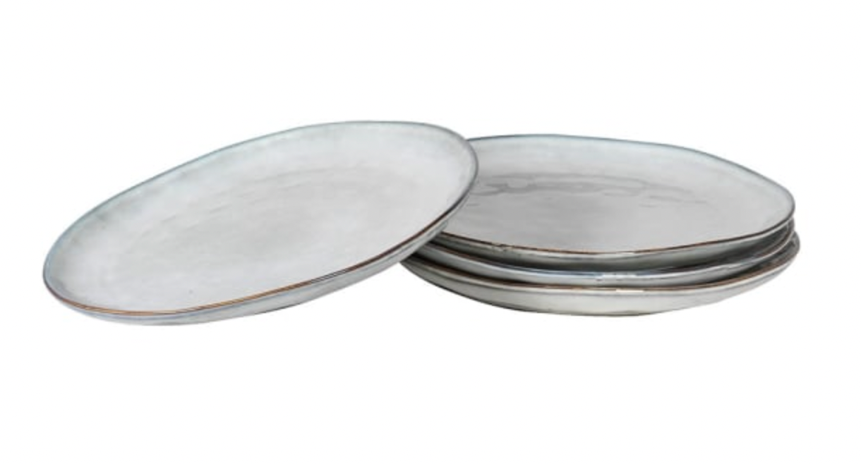 Set of 4 Flax Dinner Plates