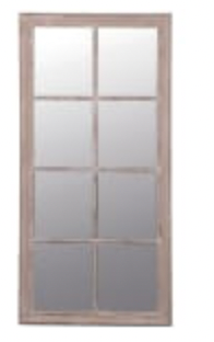 Large Taupe Windowpane Mirror