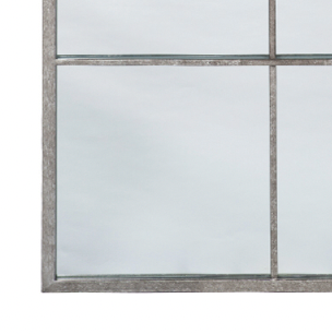 Antique Silver Six Pane Mirror