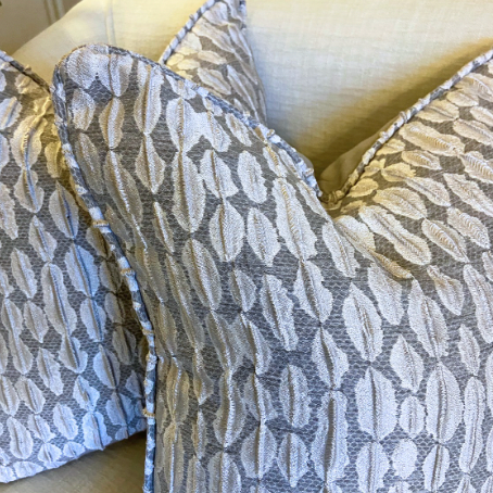 Silver Patterned Cushion