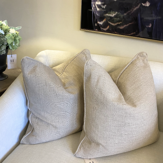 Large Fawn Linen Cushion
