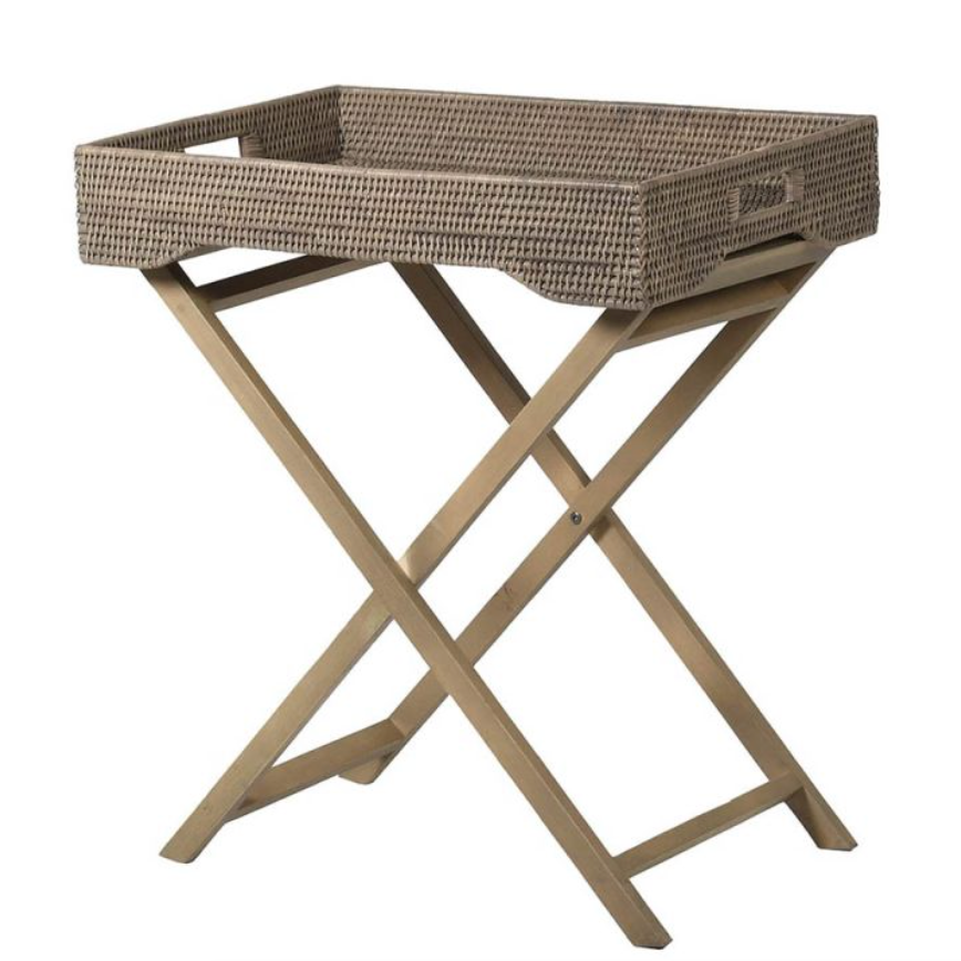 Bermuda Rattan Butlers Tray On Stand