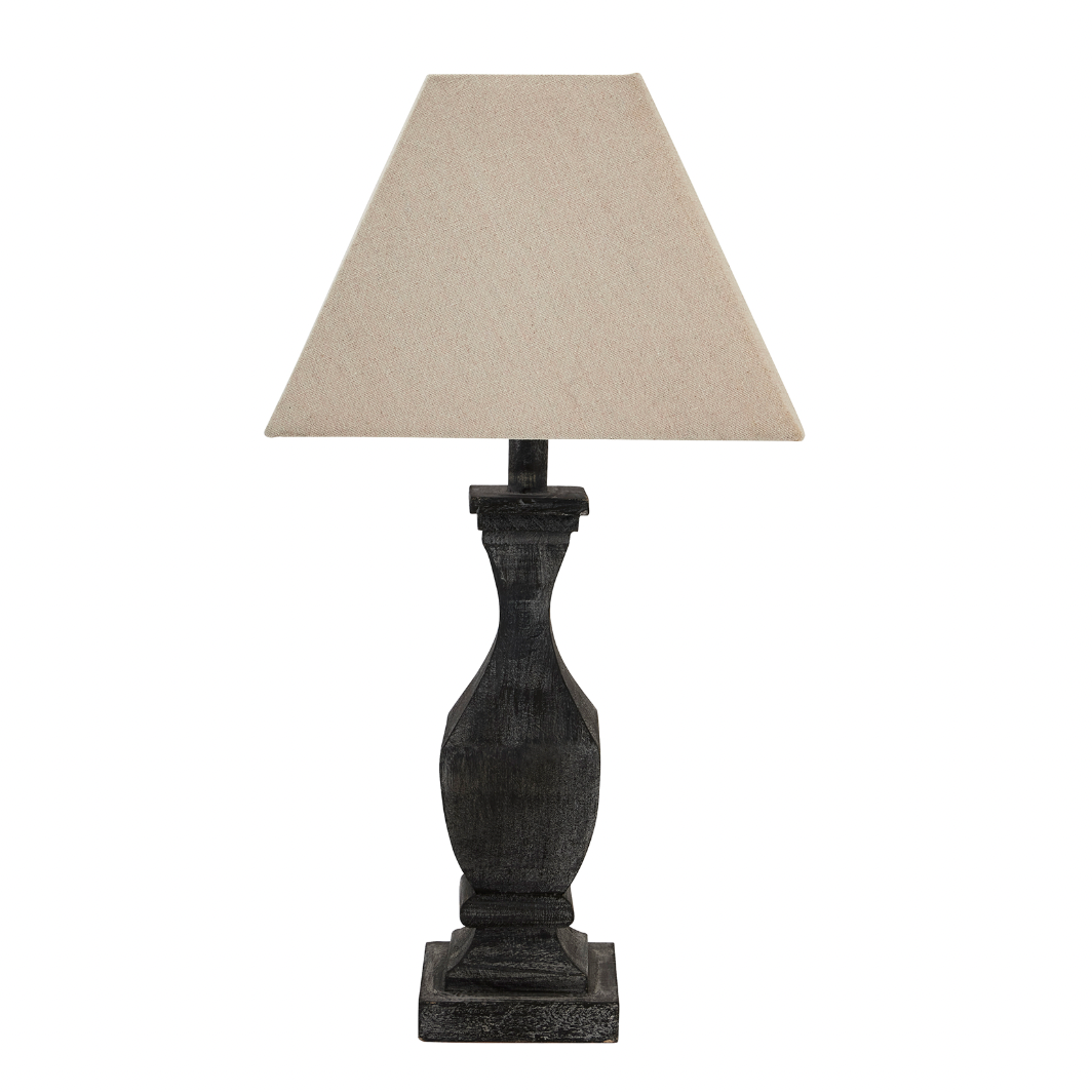 Fluted Wooden Table Lamp