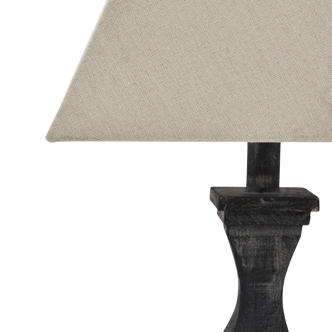 Fluted Wooden Table Lamp