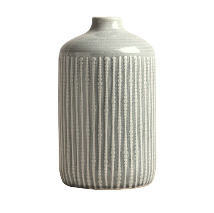 Small Ceramic Indented Flower Vase
