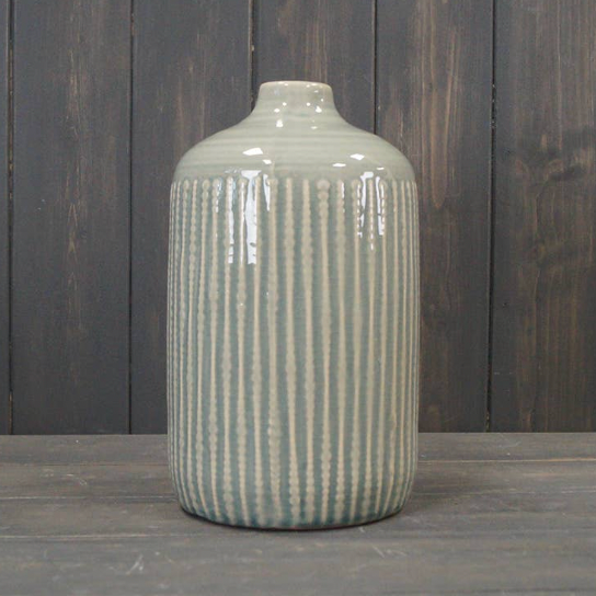 Small Ceramic Indented Flower Vase
