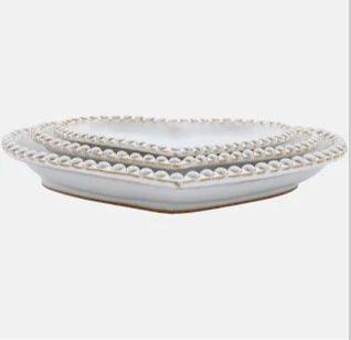 Beaded Heart Plate (Set of 3)