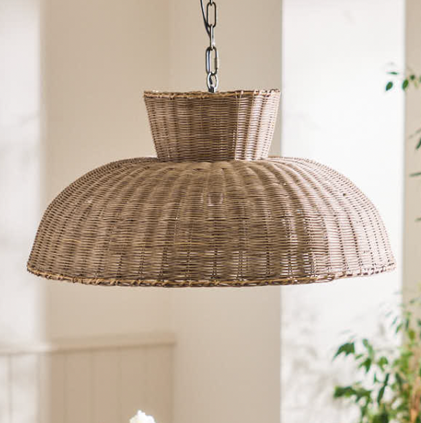 Round Rattan Ceiling Light