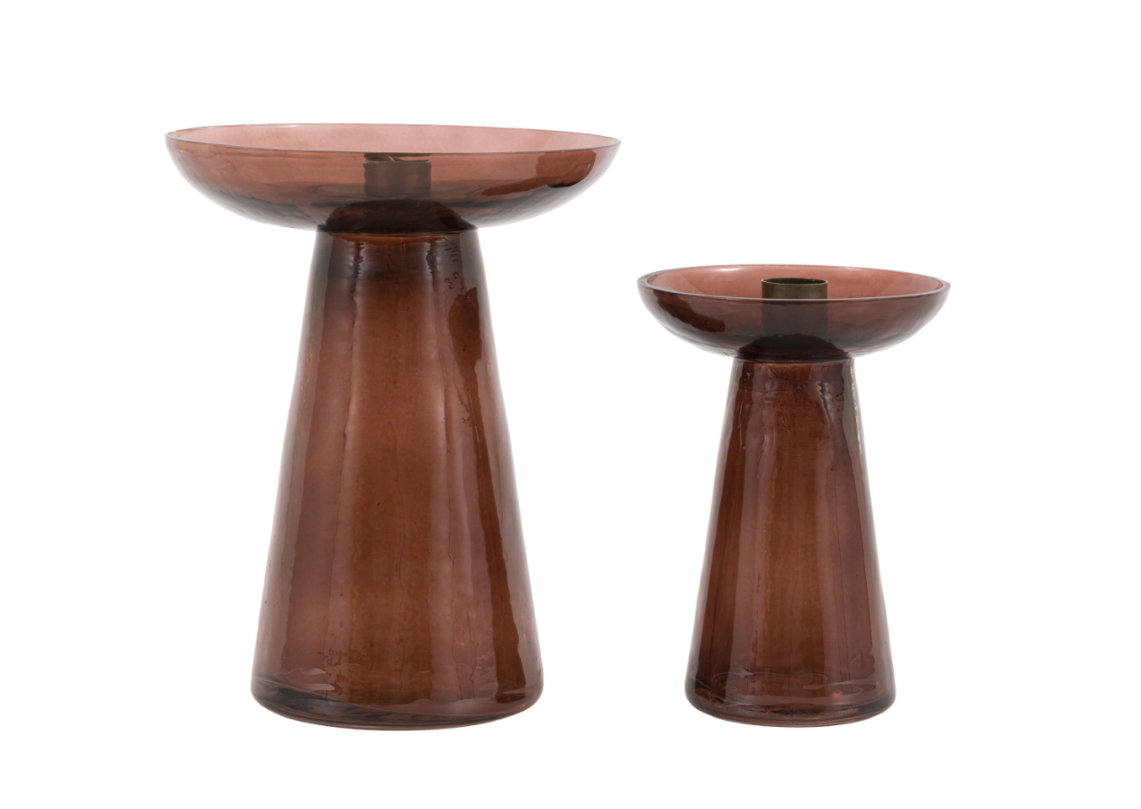 Denia Glass Candle Holder Set of 2