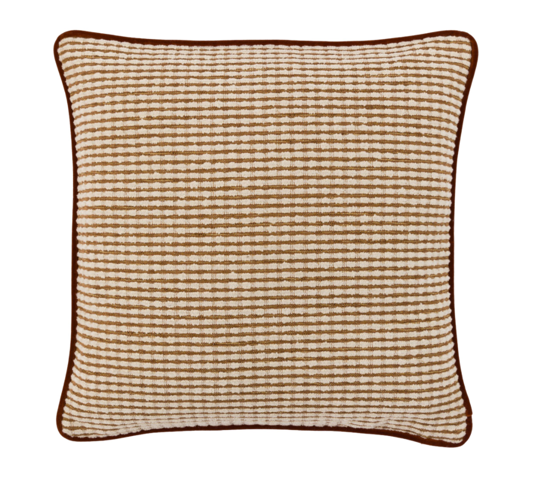 Maison Chenille Jacquard Cushion Rust