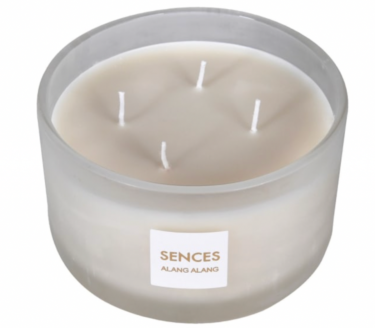 Sences White Alang Alang Lidded 4 Wick Candle