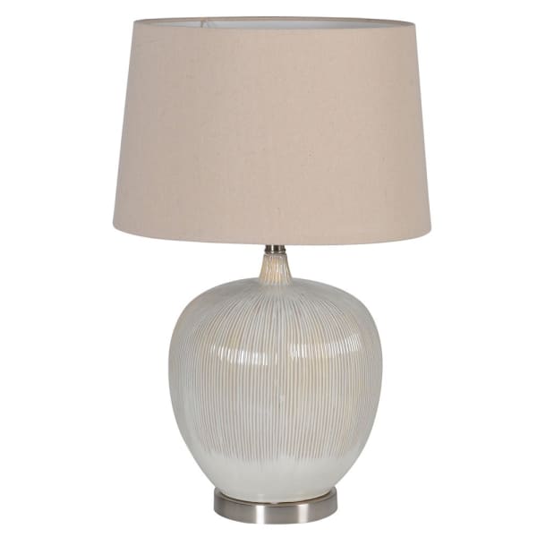 Beige Rounded Table Lamp