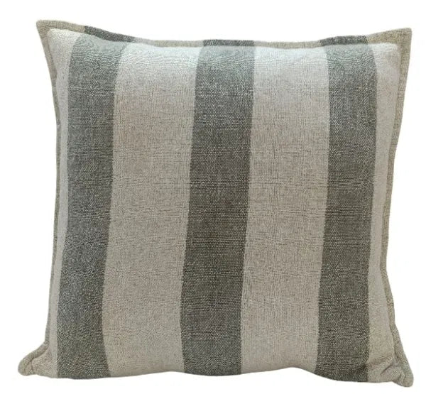 Large Stripe Cushion - Green