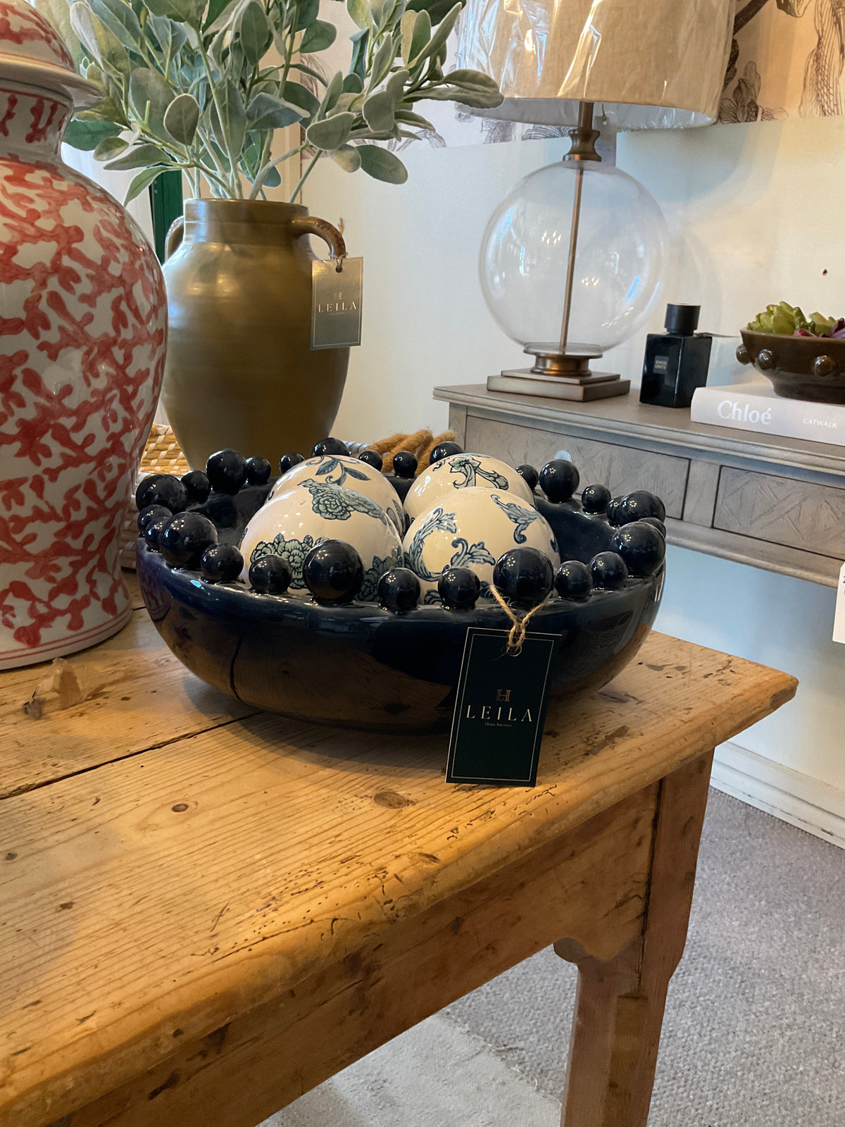 Blue Ceramic Orbs