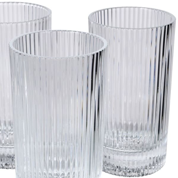 Ribbled Glass Tumblers - set of 4
