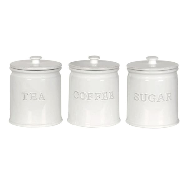 Ceramic Tea, Coffee and Sugar Jars