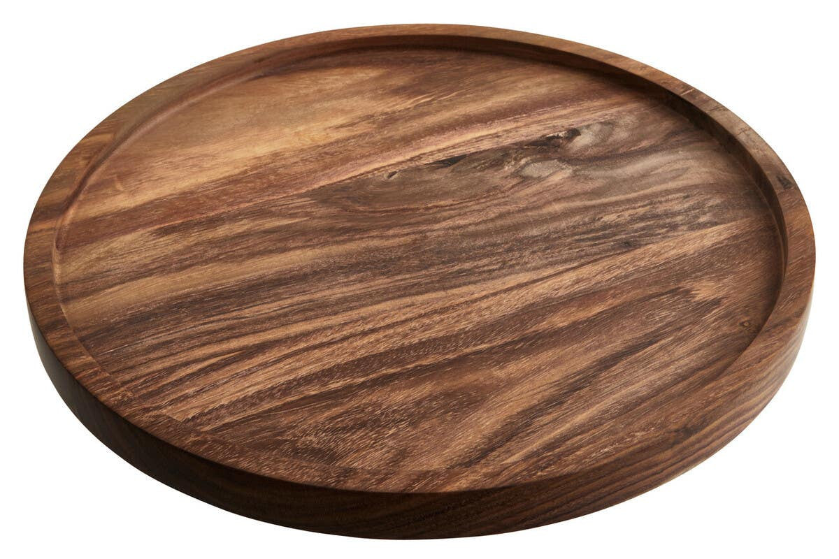 Rosi Large Round Sheesham Wood Tray
