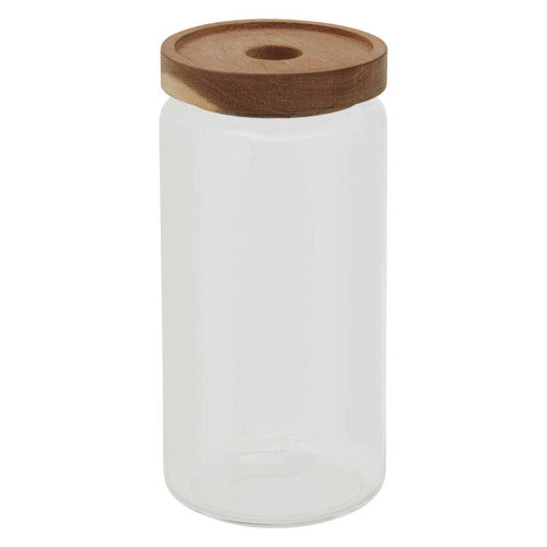 Glass Storage Jar 1L with Acacia Lid