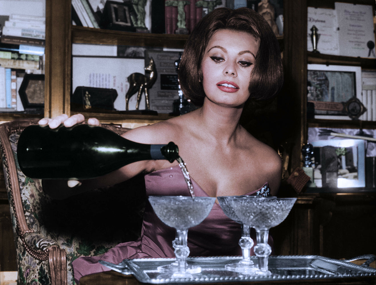Sophia Loren Champagne Artwork
