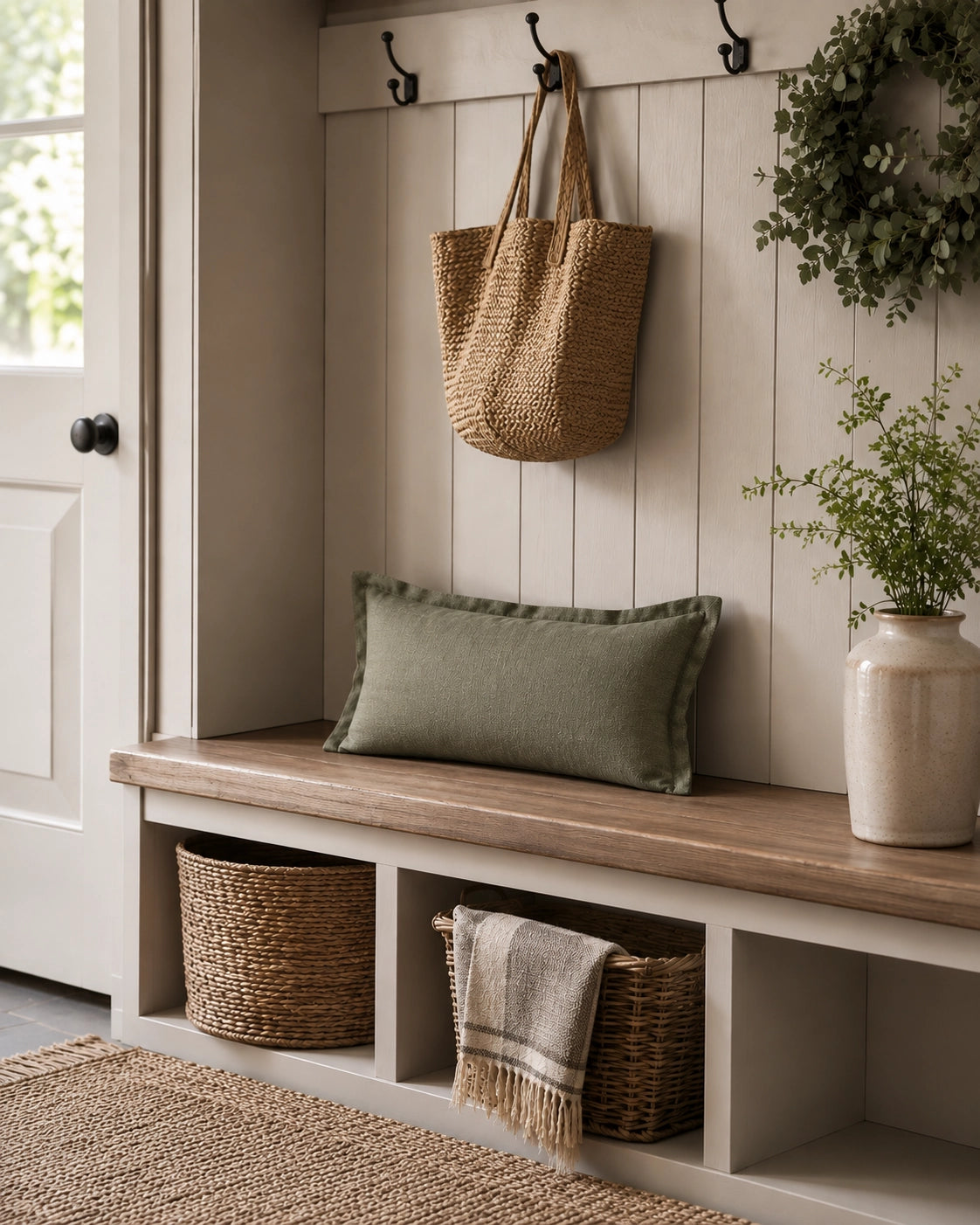 Pure French Linen Lumbar Cushion - Khaki