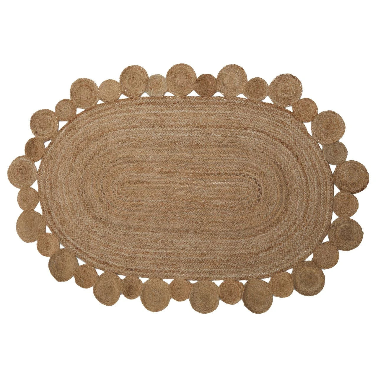 Oval Woven Jute Rug