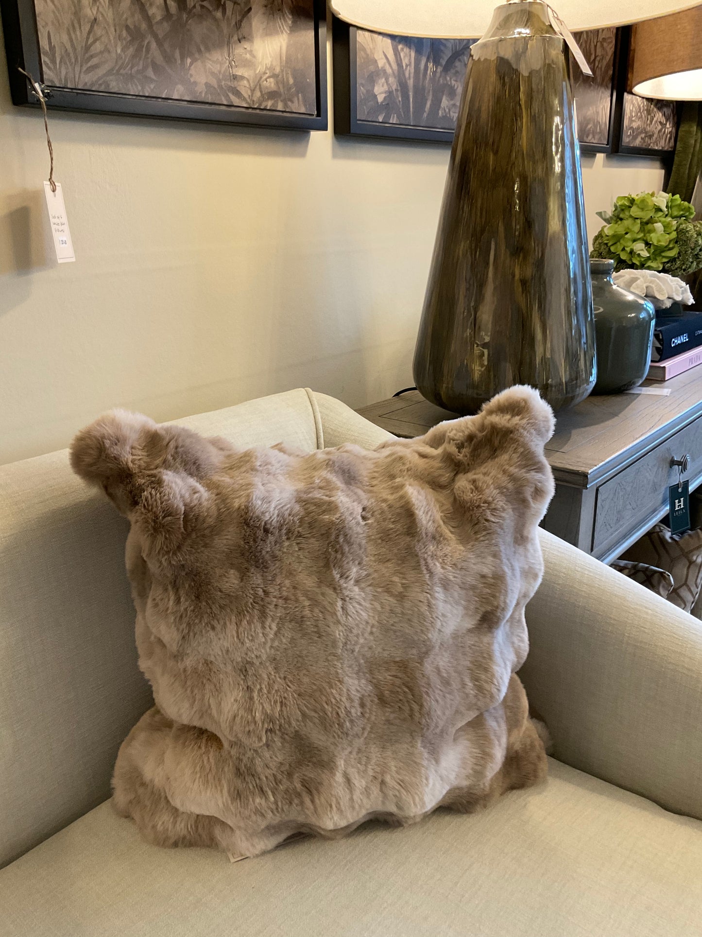 Faux fur cushion