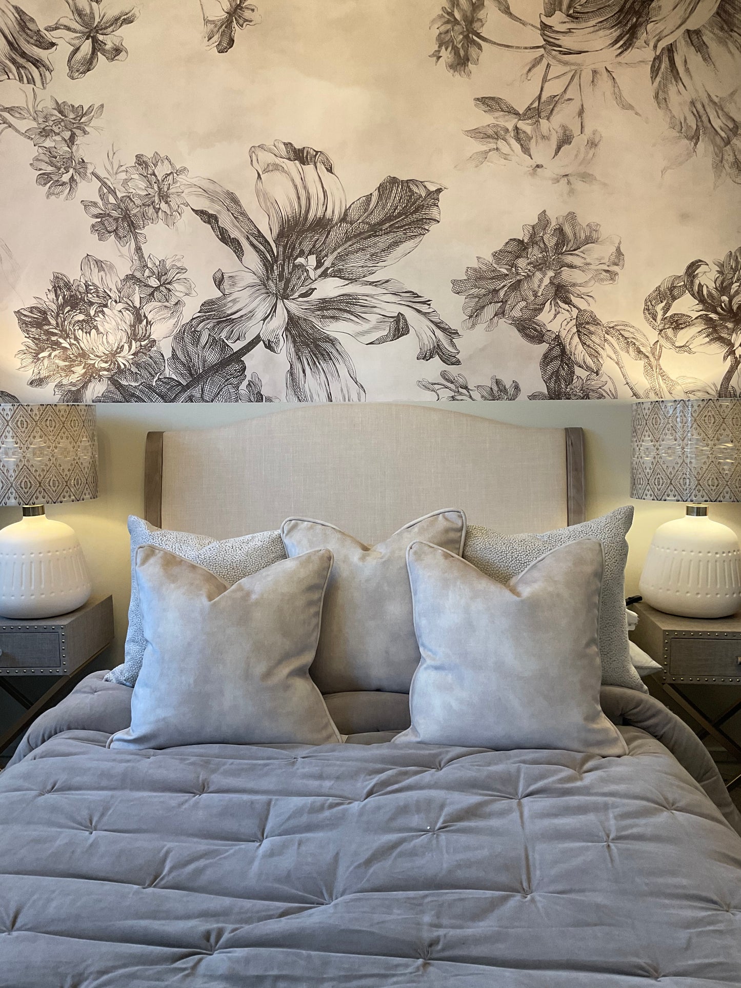 Beige Velvet Cushion