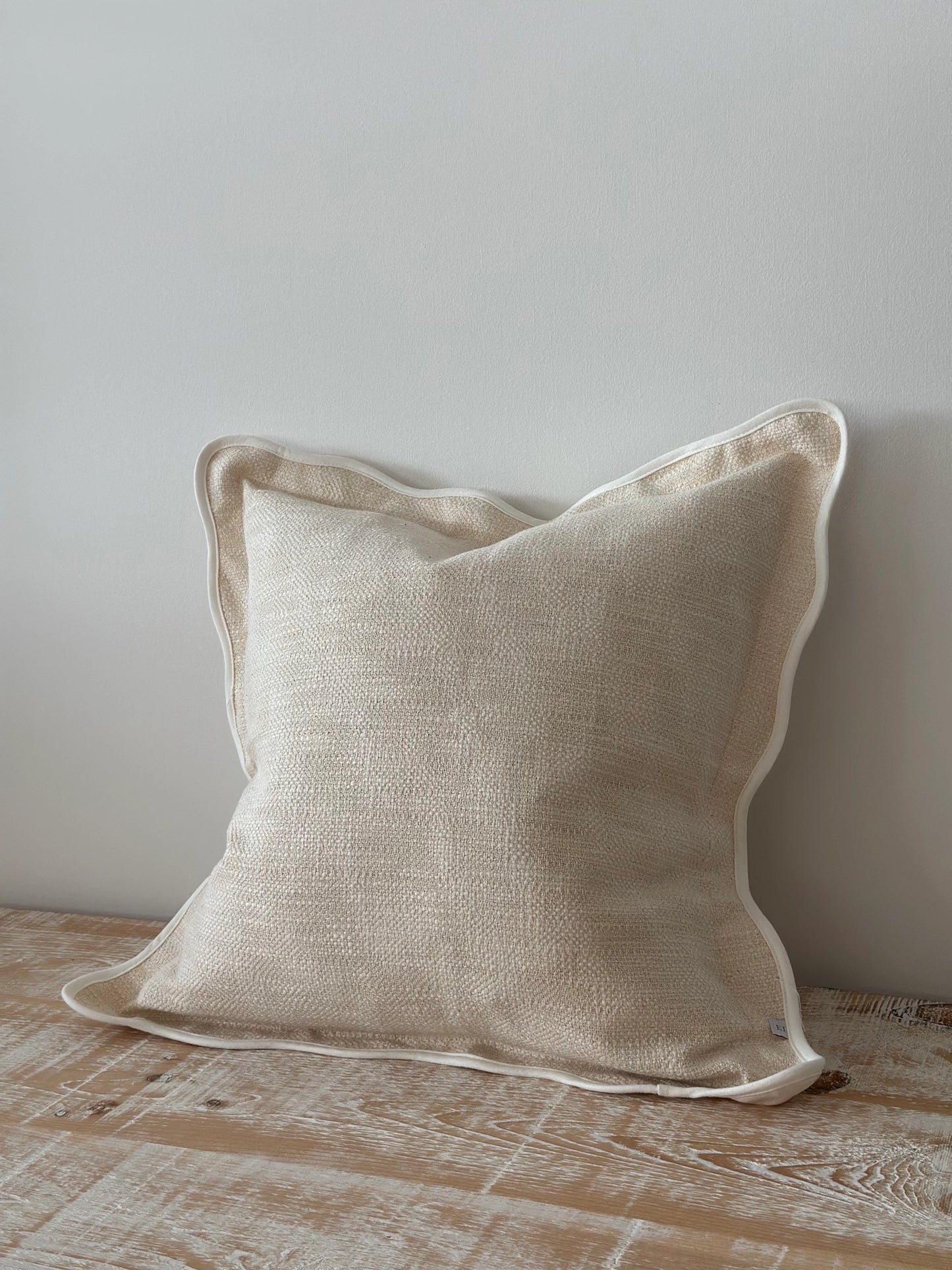 Cream Scalloped Edge Cushion