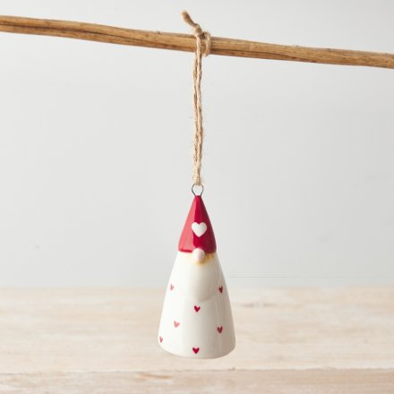 Hanging Heart Gonk Santa
