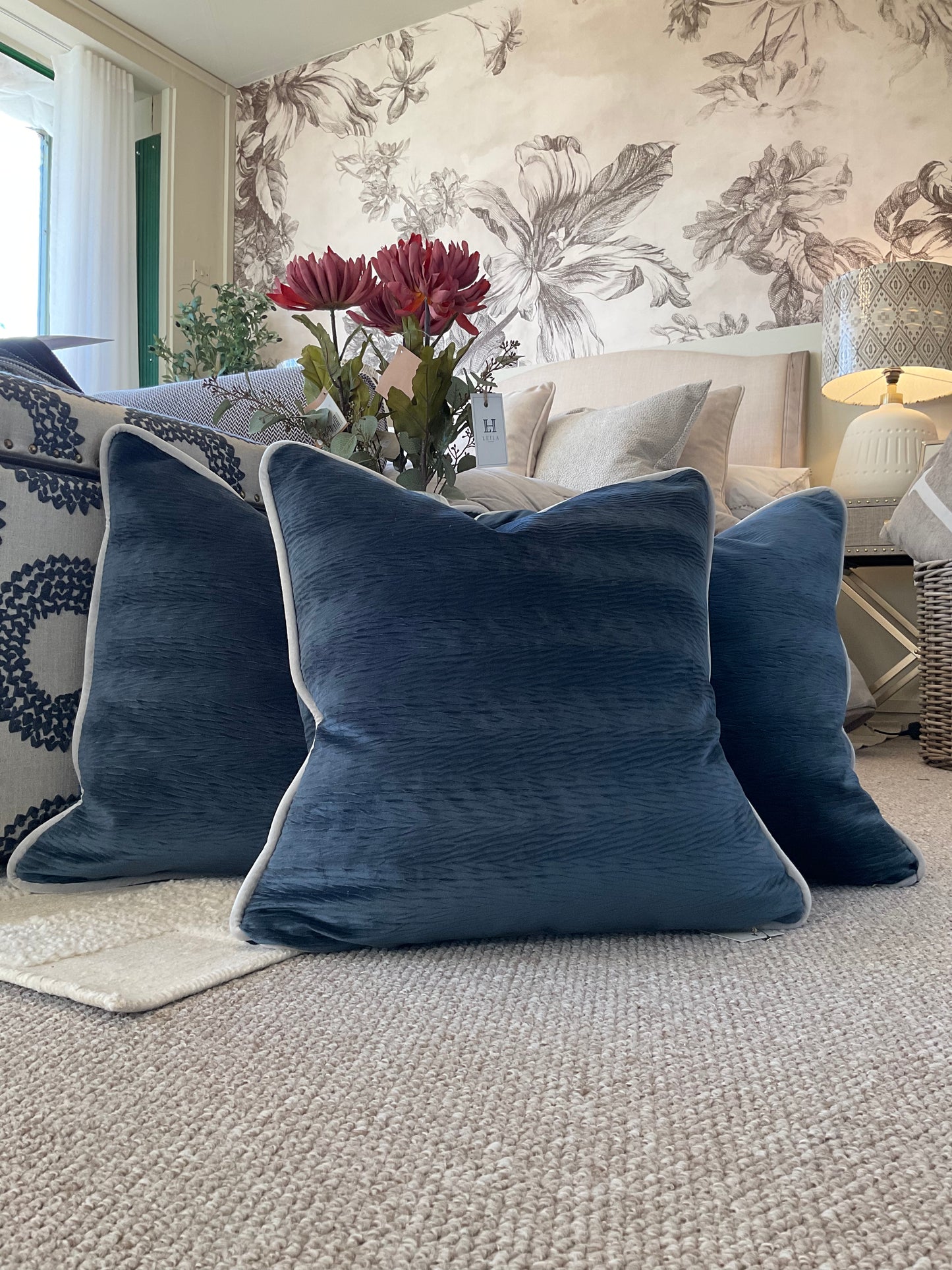 Blue Velvet Cushion