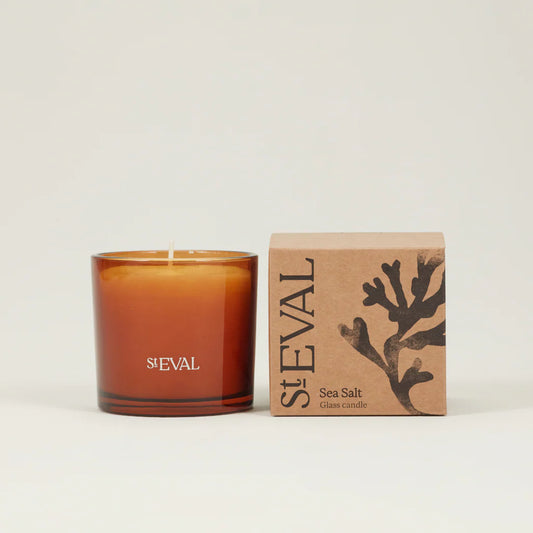 St Eval Glass Candle - Sea Salt