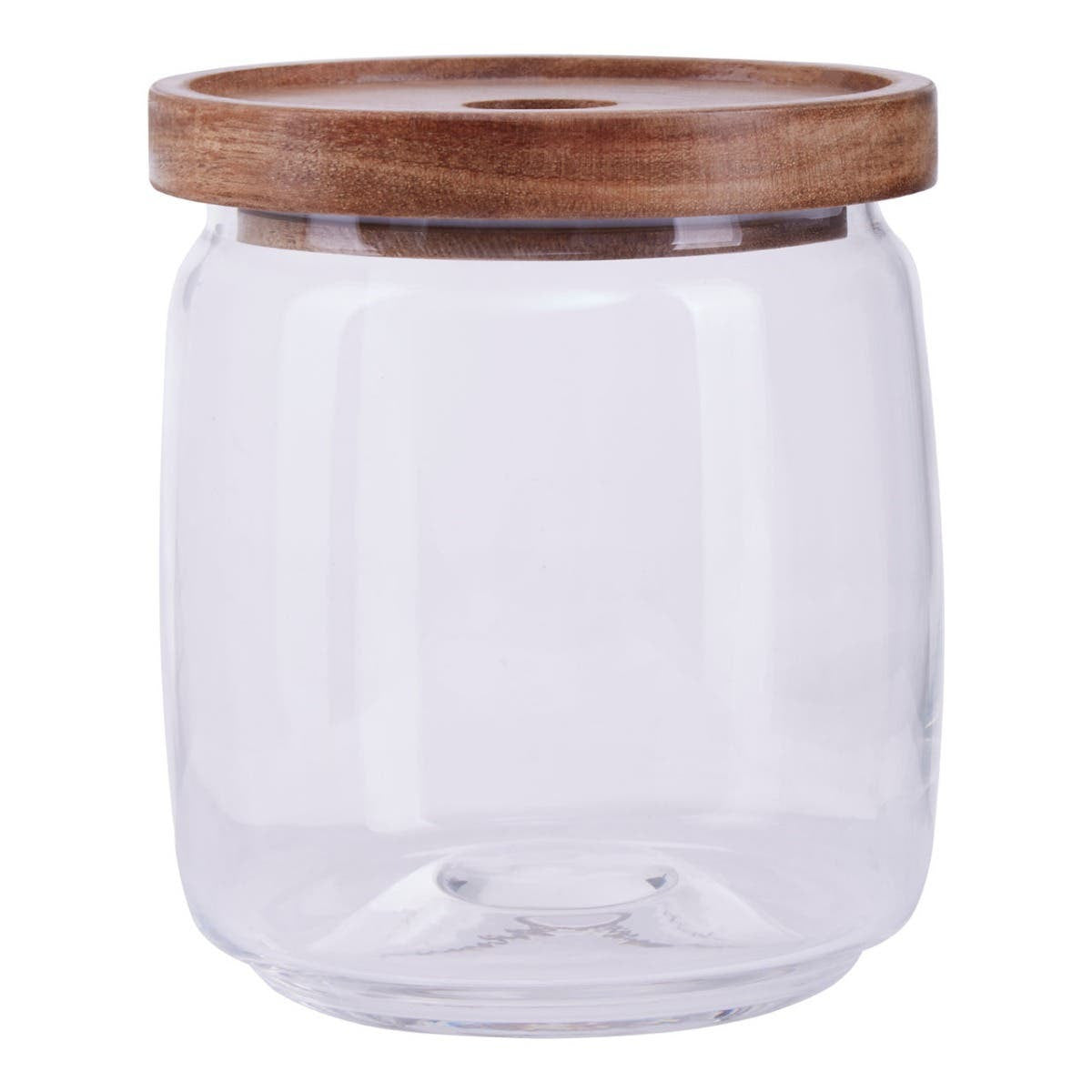 Tromso 860ml Round Glass Storage Jar with Acacia Lid