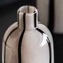 Linea Stripe Glass Vase Monochrome Set of 2