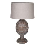 Artichoke Table Lamp with Linen Shade